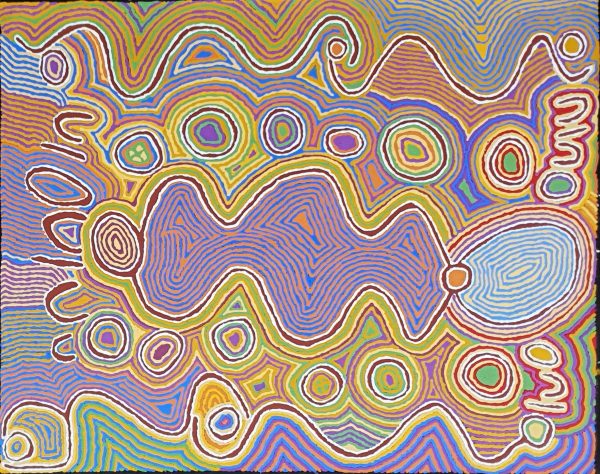 Aboriginal Art Dreaming at Mina Mina 2005 152cm by 121cm