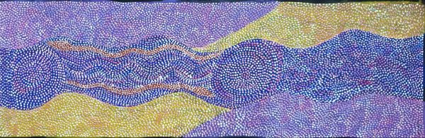 Aboriginal Art Hail Dreaming-Ilpilli 2000 152cm by 46cm