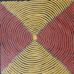 Aboriginal Art Mountain Devil Dreaming-Arnkerrthe 2001 101cm by 101cm