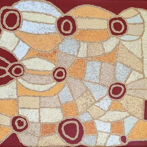 Aboriginal Art Ngalyipi Dreaming at Mina Mina 2019 112cm by 101cm