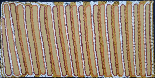 Aboriginal Art Nulla Nullas and Puli 1999 101cm by 50cm