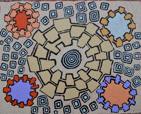 Aborigina-Art Glenis Gibson Napaltjarri 76 by 61 c